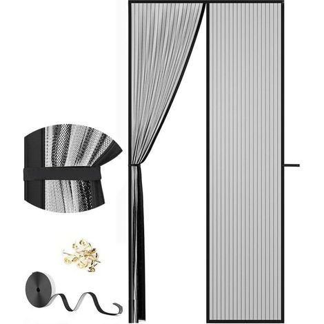 Magnetisches Moskitonetz Für Türen Und Fenster, Nylon, 90 X 210 Mm, Reißfest, Hochmagnetisch, Magnetischer Fensterschutz