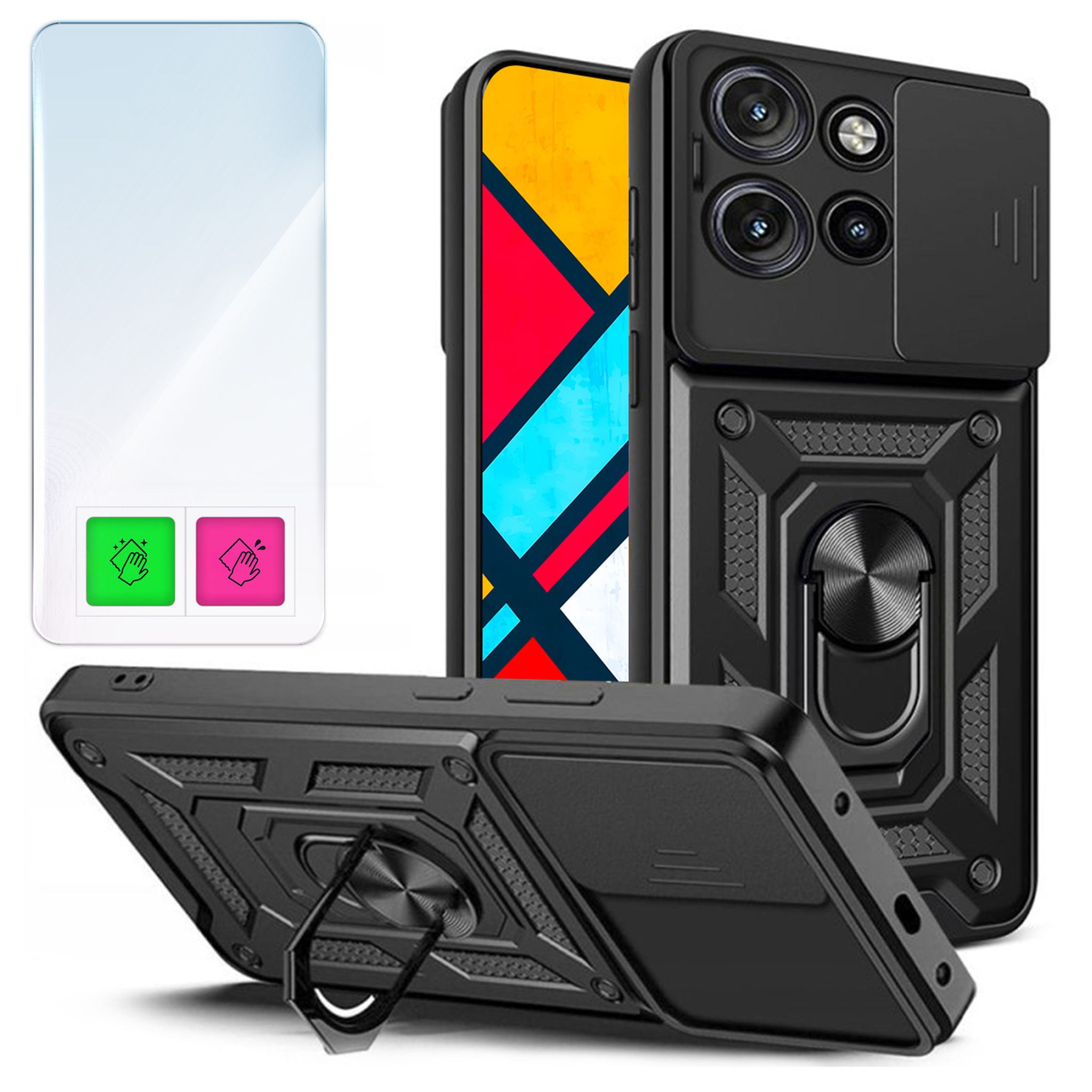 Schutzhülle Für Motorola Edge 50 Neo: Gepanzertes Gehäuse Mit Rückseitenschutz Und Glasabdeckung