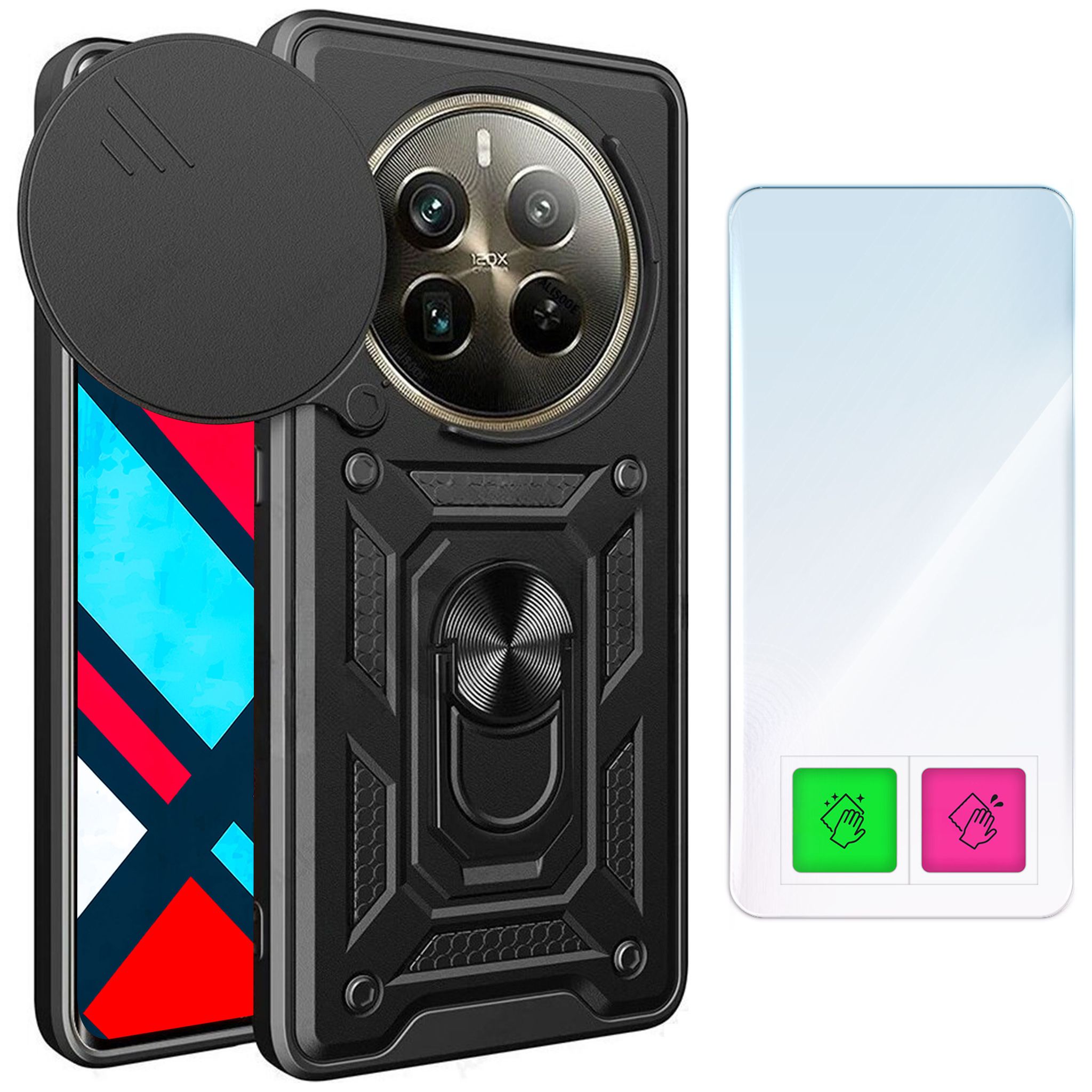Schutzhülle Für Realme 12+ 5g / 12 4g (schutzhülle + Glas)