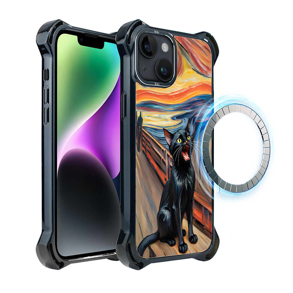 Iphone 14 Ibizu Dropguard Ultra Hülle Mit Magsafe, Edvard Munch, Katzenschrei