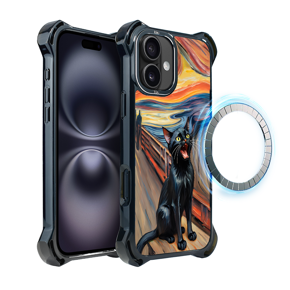 Iphone 16 Plus Ibizu Dropguard Ultra Hülle Mit Magsafe, Edvard Munch, Schreiende Katze