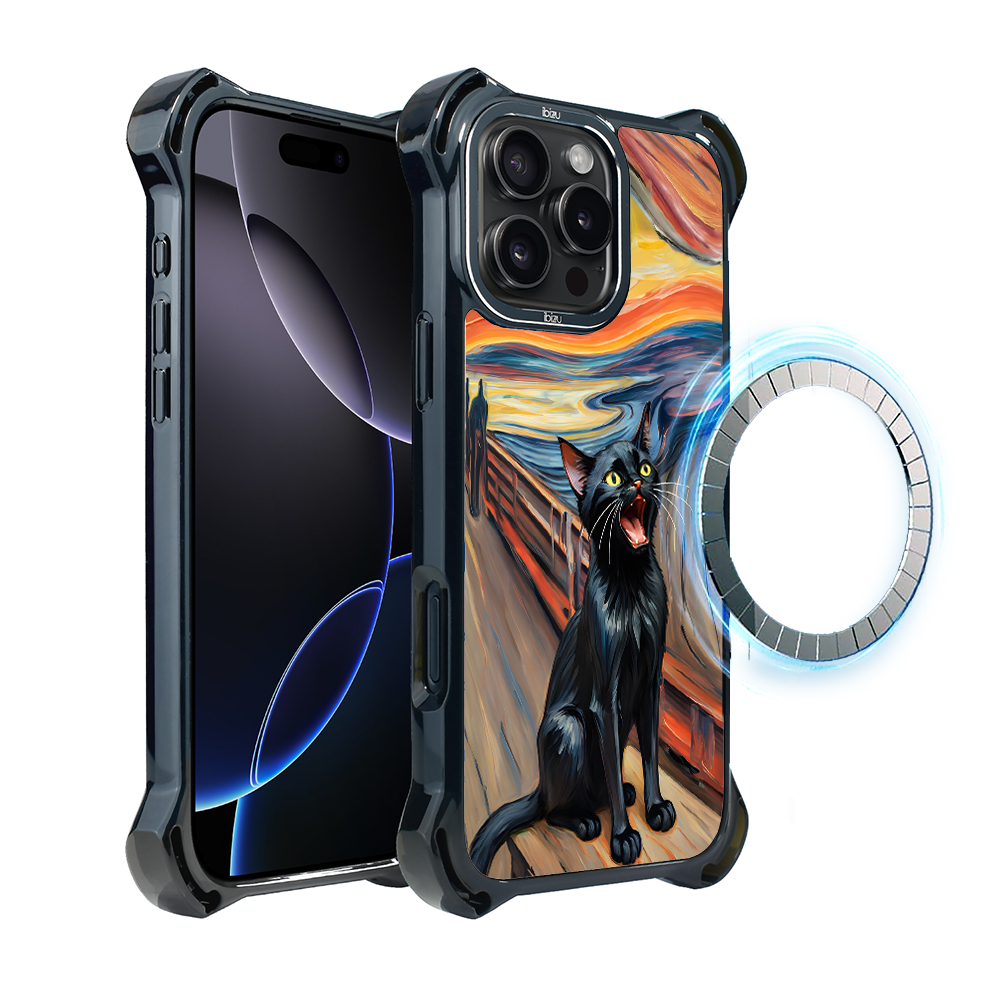 Iphone 16 Pro Ibizu Dropguard Ultra Hülle Mit Magsafe, Edvard Munch, Schreiende Katze