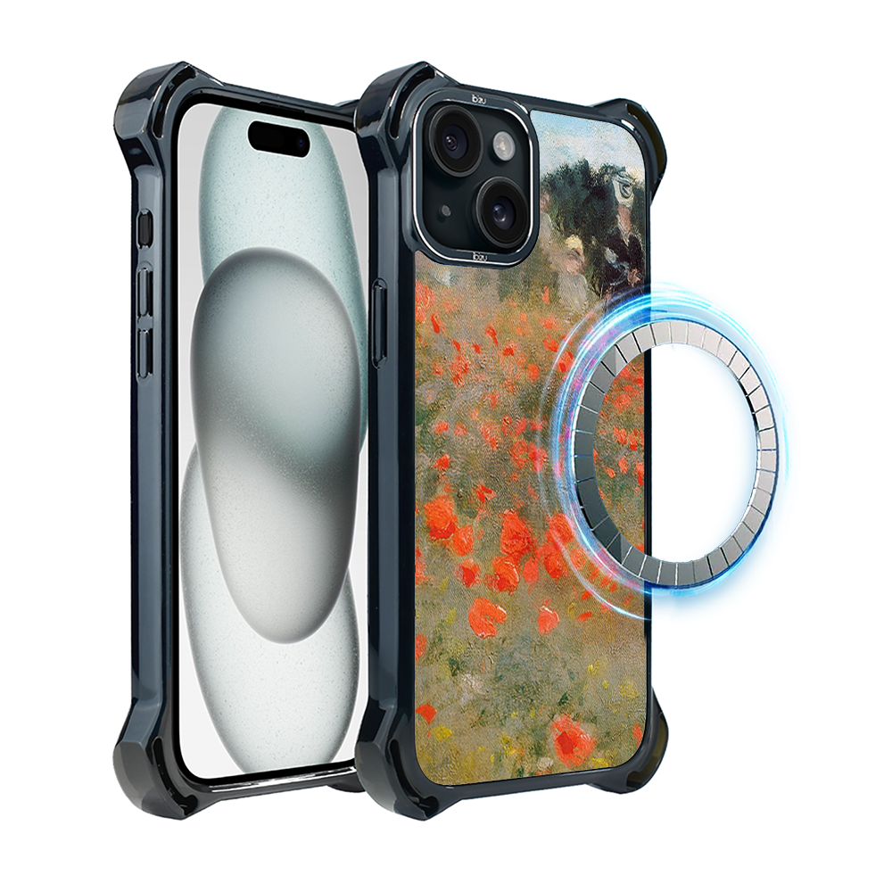 Iphone 15 Plus Ibizu Dropguard Ultra Hülle Mit Magsafe, Claude Monet, Mohnfeld