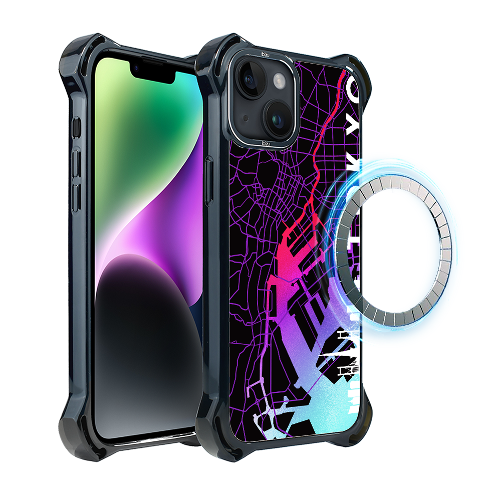 Iphone 14 Plus Ibizu Dropguard Ultra Hülle Mit Magsafe, Weltkarten, Tokio