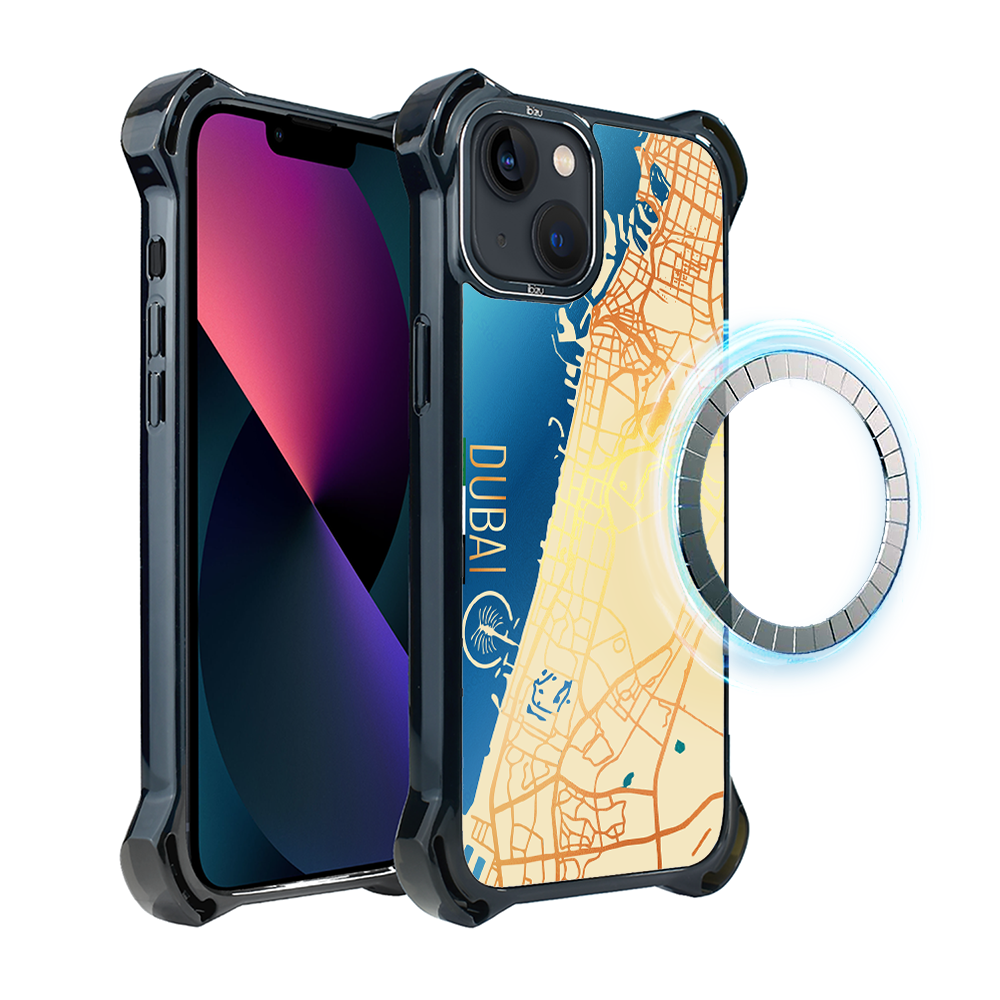 Iphone 13 Ibizu Dropguard Ultra Hülle Mit Magsafe, Weltkarten, Dubai