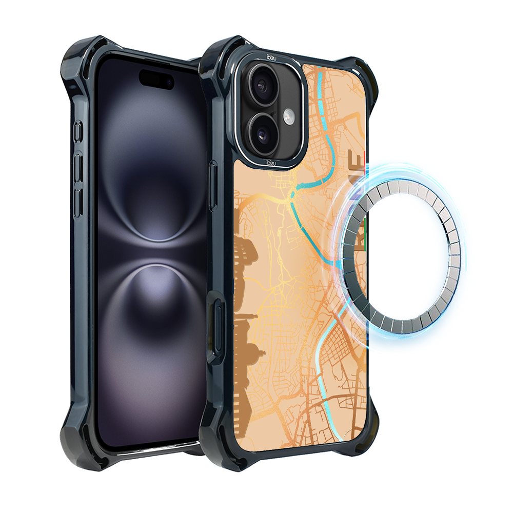 Iphone 16 Plus Ibizu Dropguard Ultra Hülle Mit Magsafe, Weltkarten, Rom