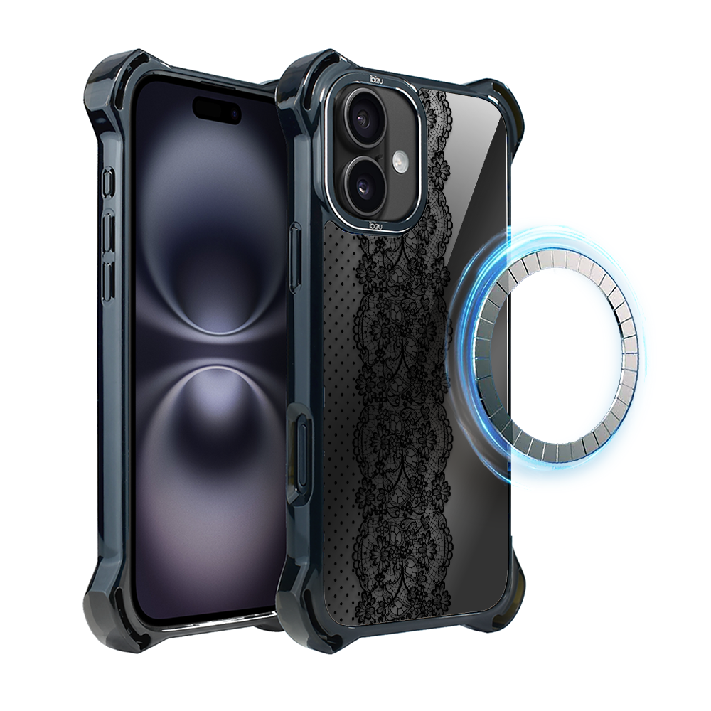 Iphone 16 Plus Ibizu Dropguard Ultra Hülle Mit Magsafe, Mitternachtsblau, Zierspitze