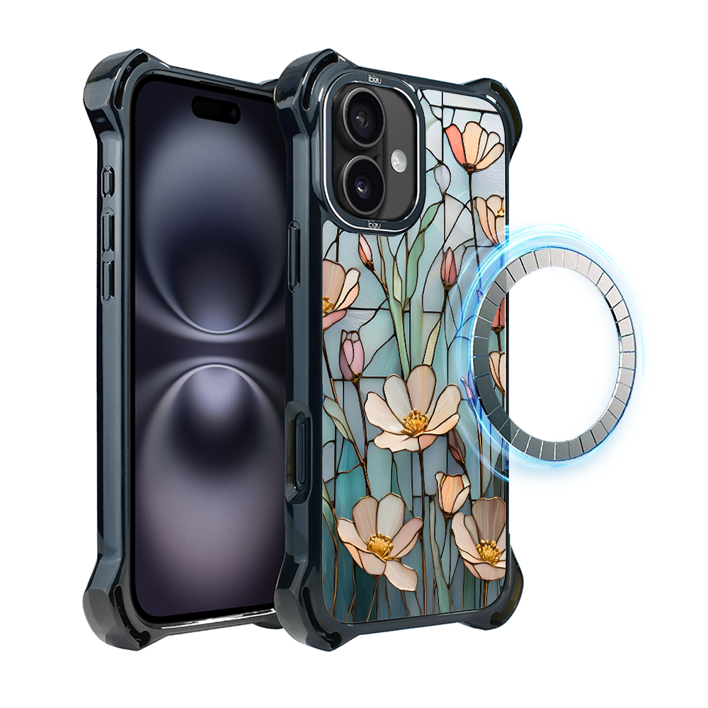 Iphone 16 Plus Ibizu Dropguard Ultra Hülle Mit Magsafe, Glasfarben, Wildflower Whisper