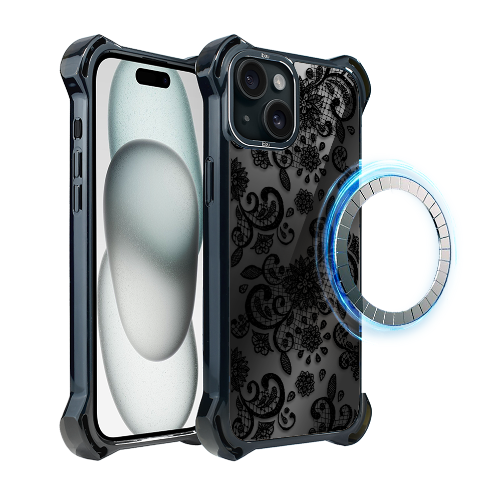 Iphone 15 Ibizu Dropguard Ultra Hülle Mit Magsafe, Midnight, Lace Black