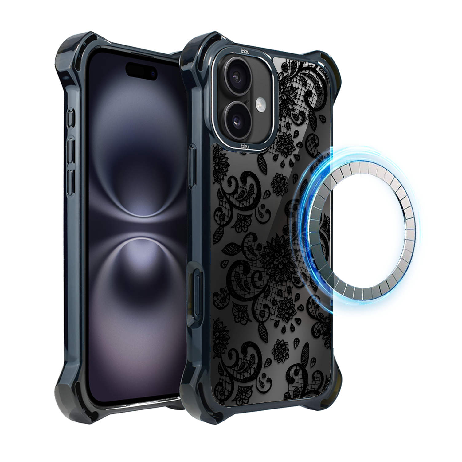 Iphone 16 Plus Ibizu Dropguard Ultra Hülle Mit Magsafe, Midnight, Lace Black