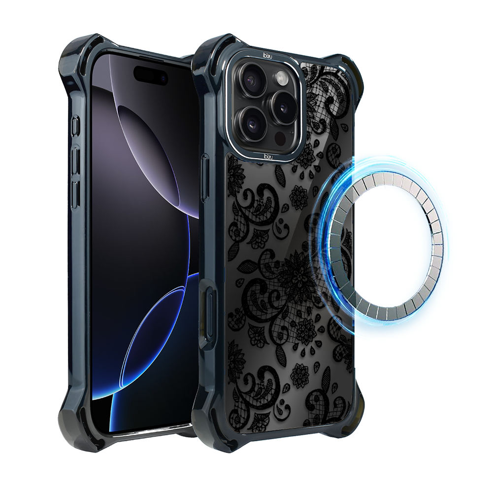 Iphone 16 Pro Max Ibizu Dropguard Ultra Hülle Mit Magsafe, Midnight, Lace Black