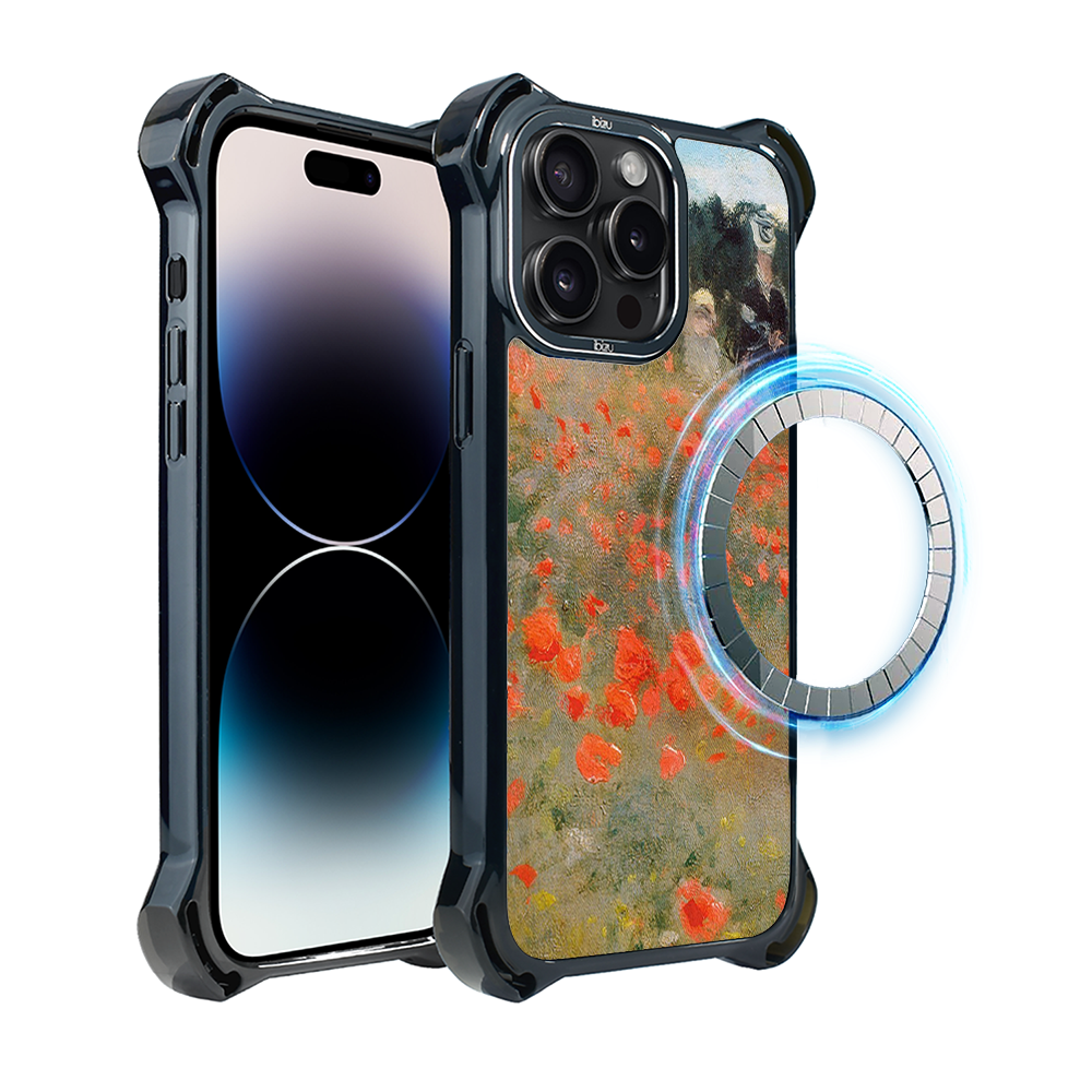 Iphone 14 Pro Ibizu Dropguard Ultra Hülle Mit Magsafe, Claude Monet, Mohnfeld