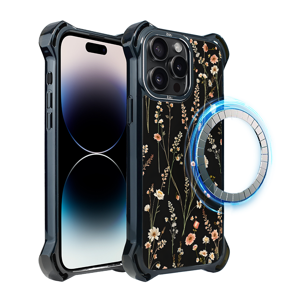 Iphone 14 Pro Ibizu Dropguard Ultra Hülle Mit Magsafe, Pastel Bloom, Midnight Garden