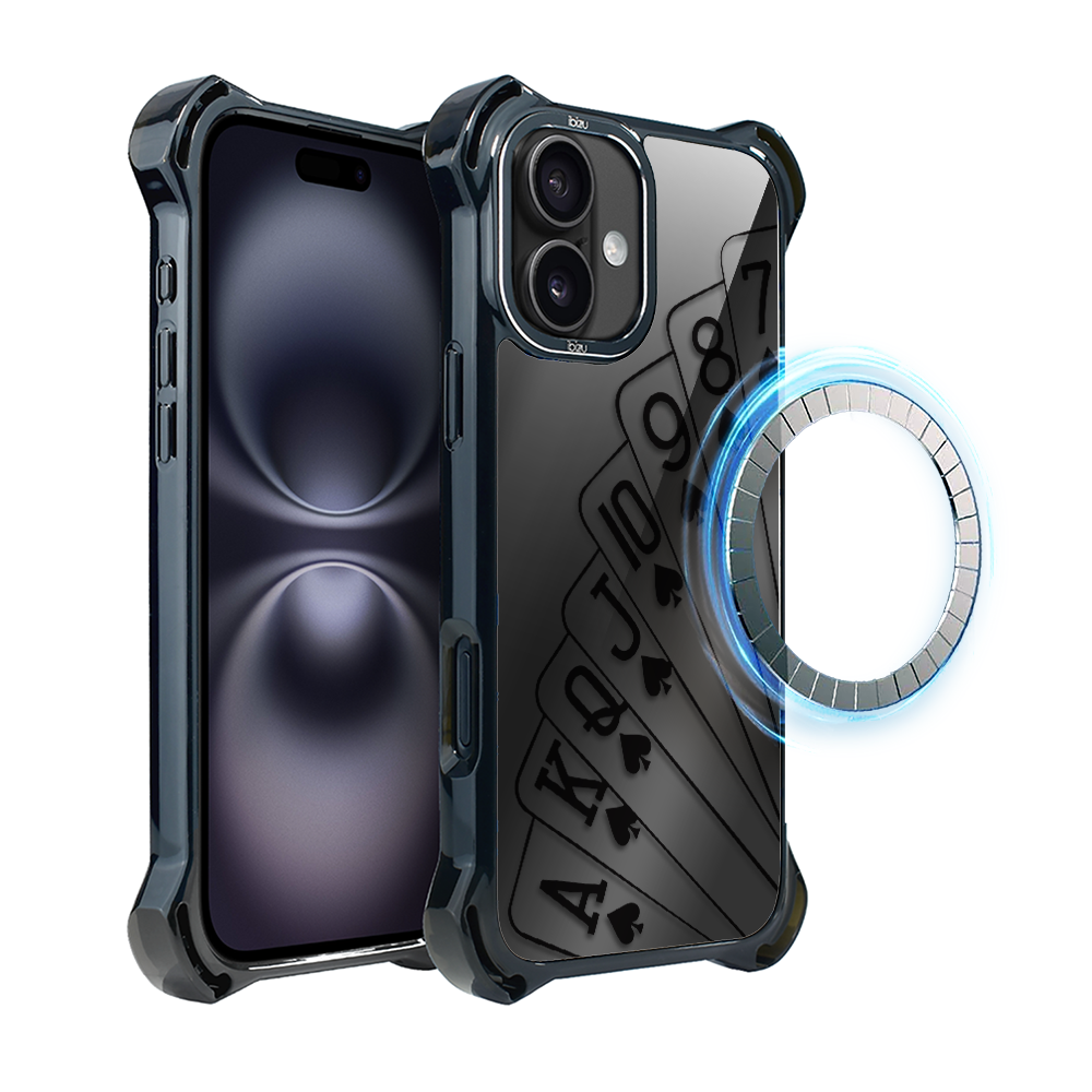 Hülle Für Iphone 16 Ibizu Dropguard Ultra Mit Magsafe, Midnight, Spielkarten