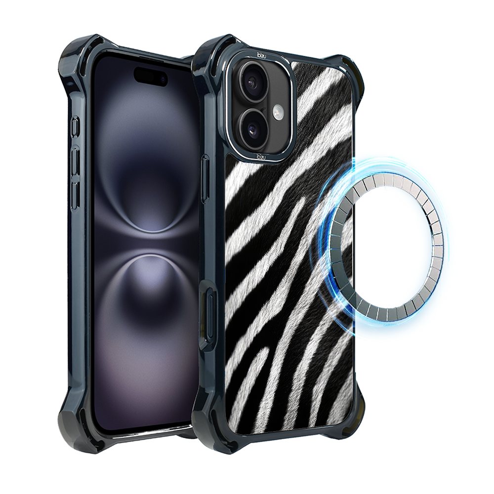 Hülle Für Iphone 16 Plus Ibizu Dropguard Ultra Mit Magsafe, Nature's Call, Zebra