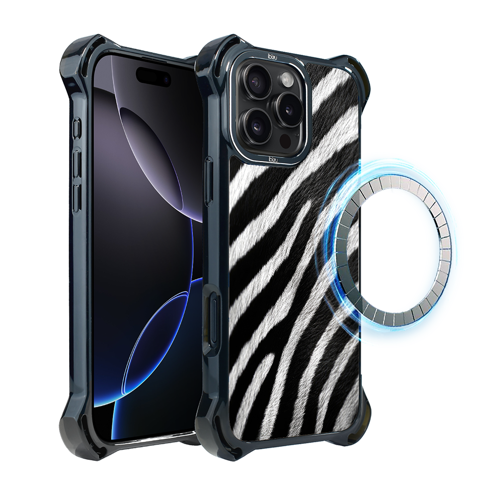 Hülle Für Iphone 16 Pro Max Ibizu Dropguard Ultra Mit Magsafe, Nature's Call, Zebra
