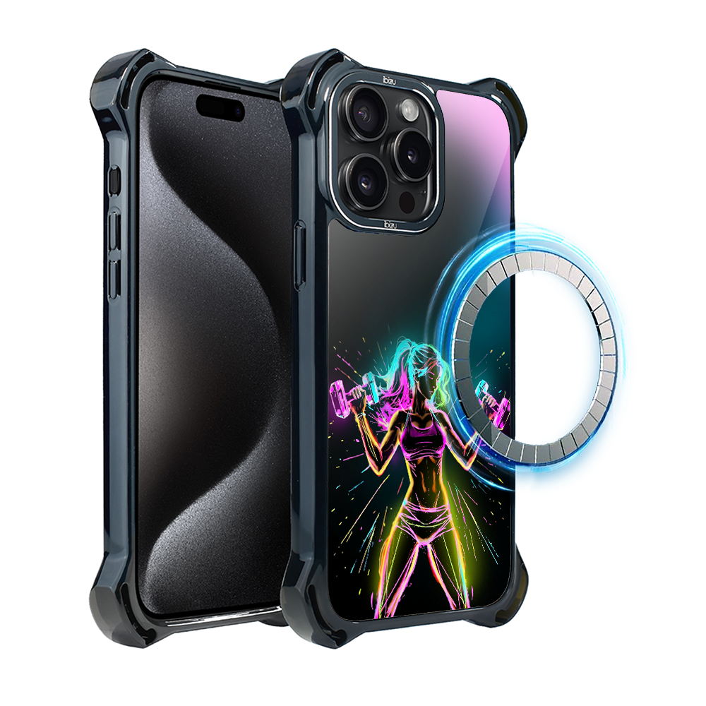 Iphone 15 Pro Ibizu Dropguard Ultra Hülle Mit Magsafe, Electromove Und Fitness-vibration