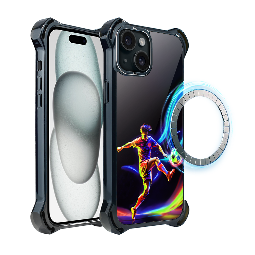 Iphone 15 Plus Ibizu Dropguard Ultra Hülle Mit Magsafe, Electromove, Im Rhythmus Des Fußballs