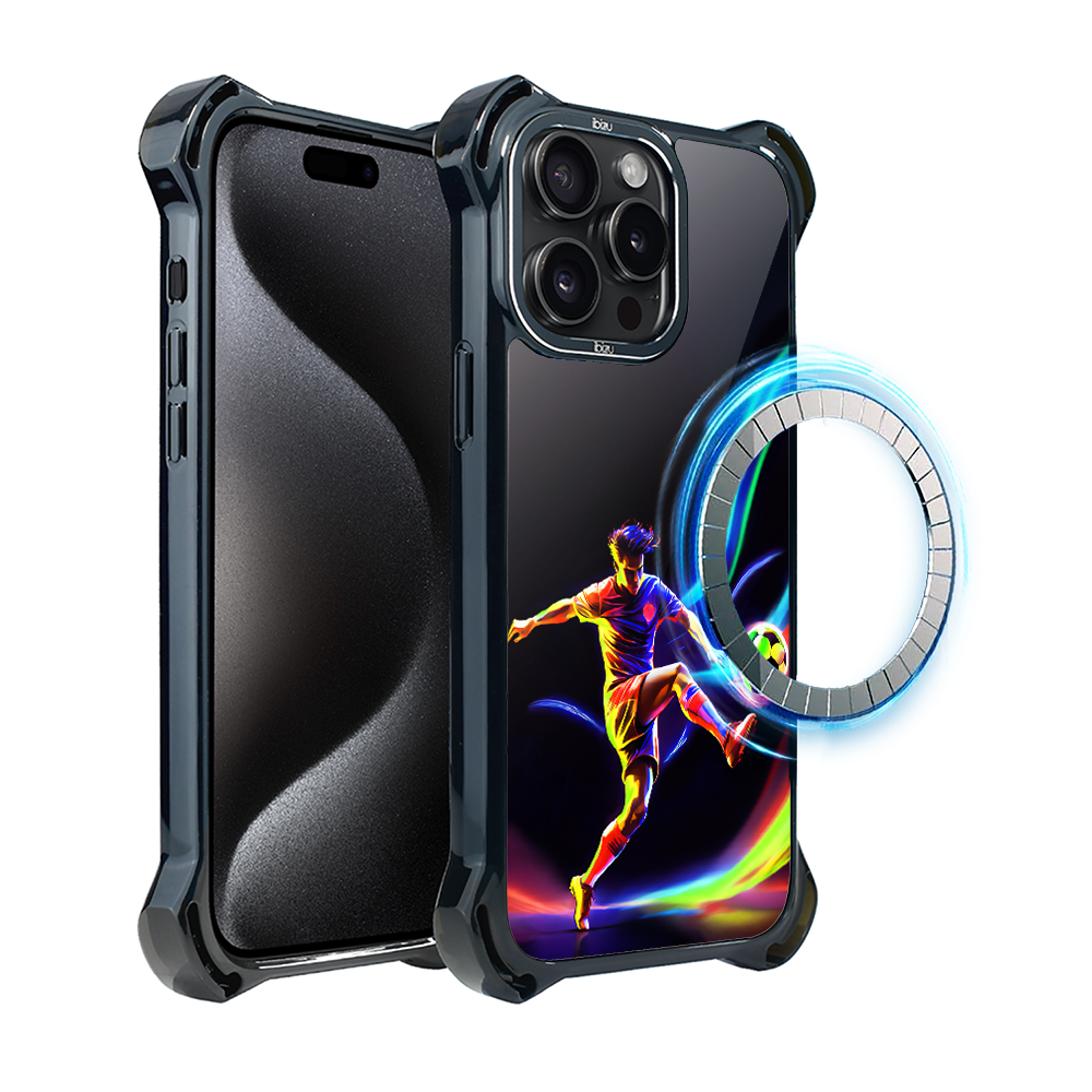 Iphone 15 Pro Ibizu Dropguard Ultra Hülle Mit Magsafe, Electromove, Im Rhythmus Des Fußballs