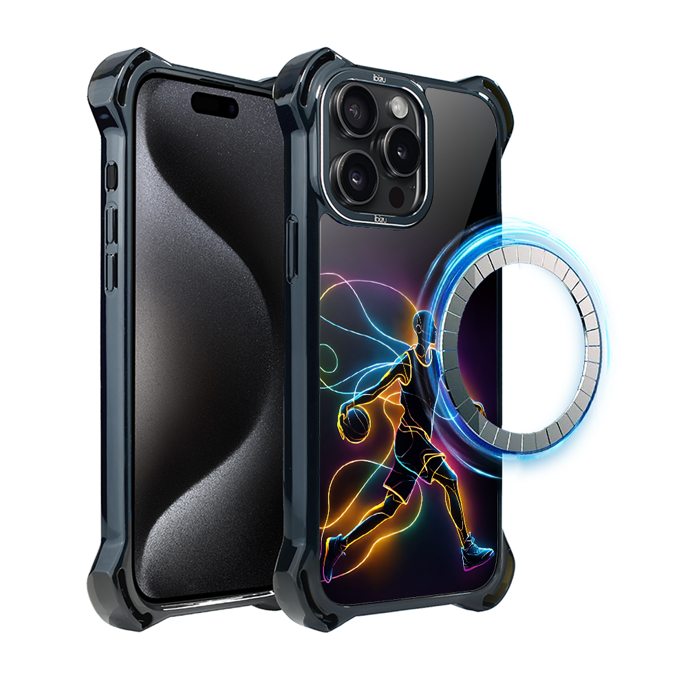 Iphone 15 Pro Ibizu Dropguard Ultra Case Mit Magsafe, Electromove, Basketball Spirit