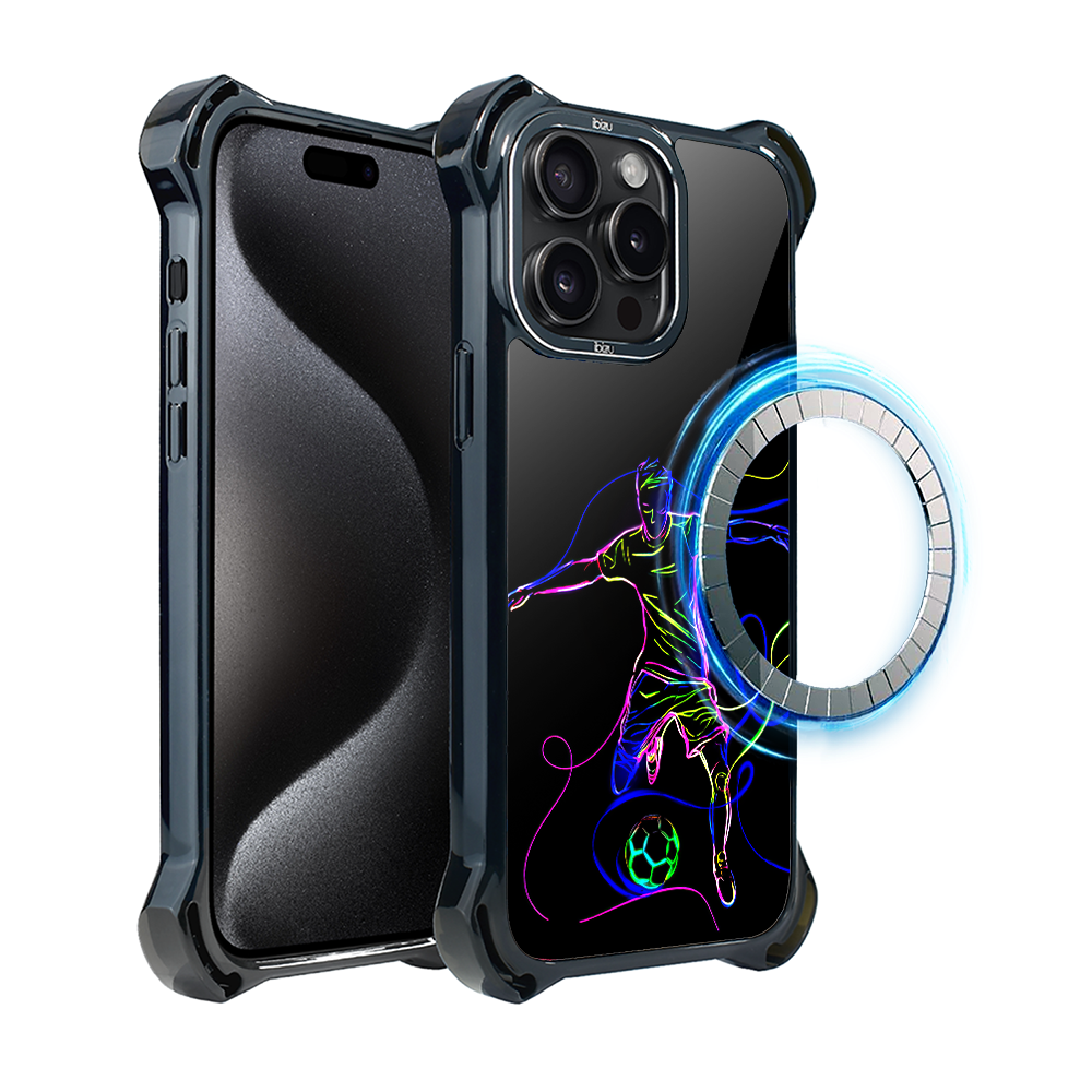 Hülle Für Iphone 15 Pro Max Ibizu Dropguard Ultra Mit Magsafe, Electromove, Power Of Football