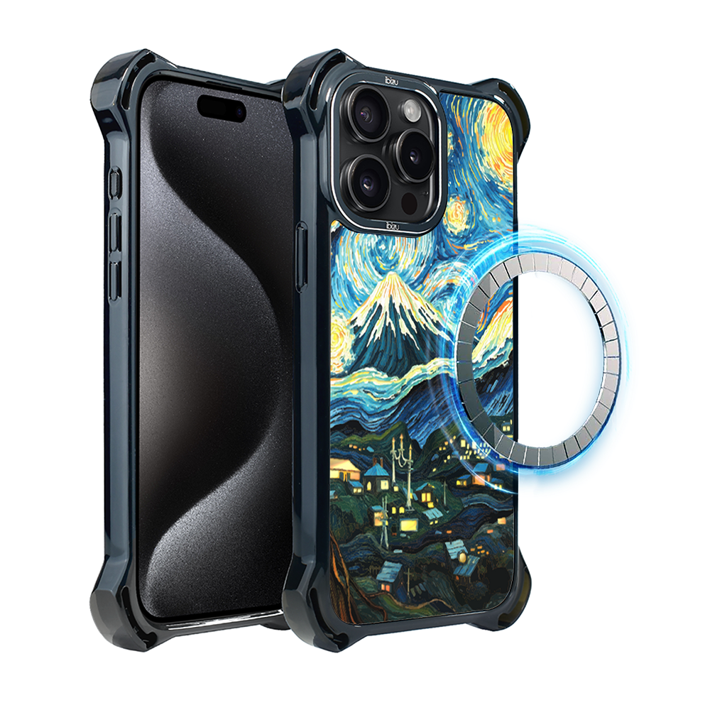 Iphone 15 Pro Max Hülle, Ibiza Dropguard Ultra Mit Magsafe, Van Gogh, Sternennacht
