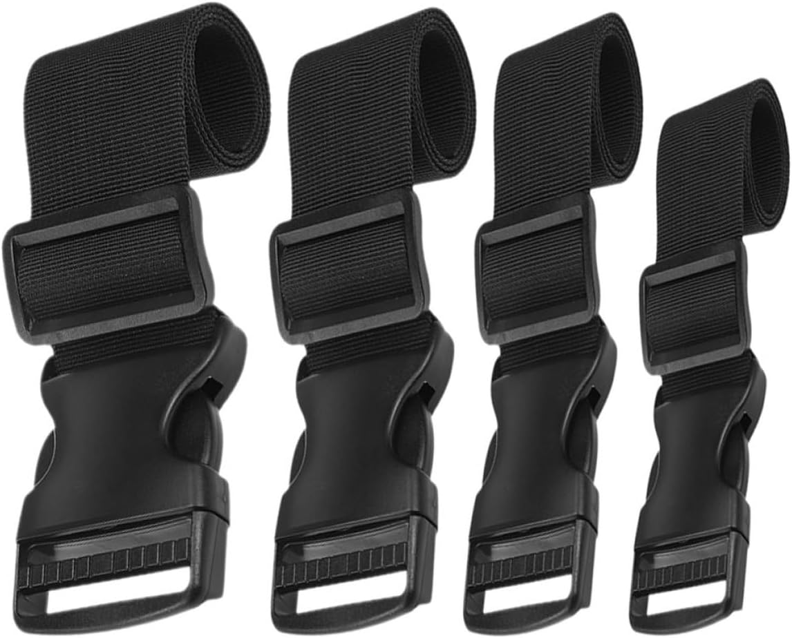 4 Stück Verstellbare Nylon Gurte Zur Befestigung Von Gepäck Und Bauchtaschen Vielseitig Einsetzbar Für Reisen Und Täglichen Gebrauch Schwarz