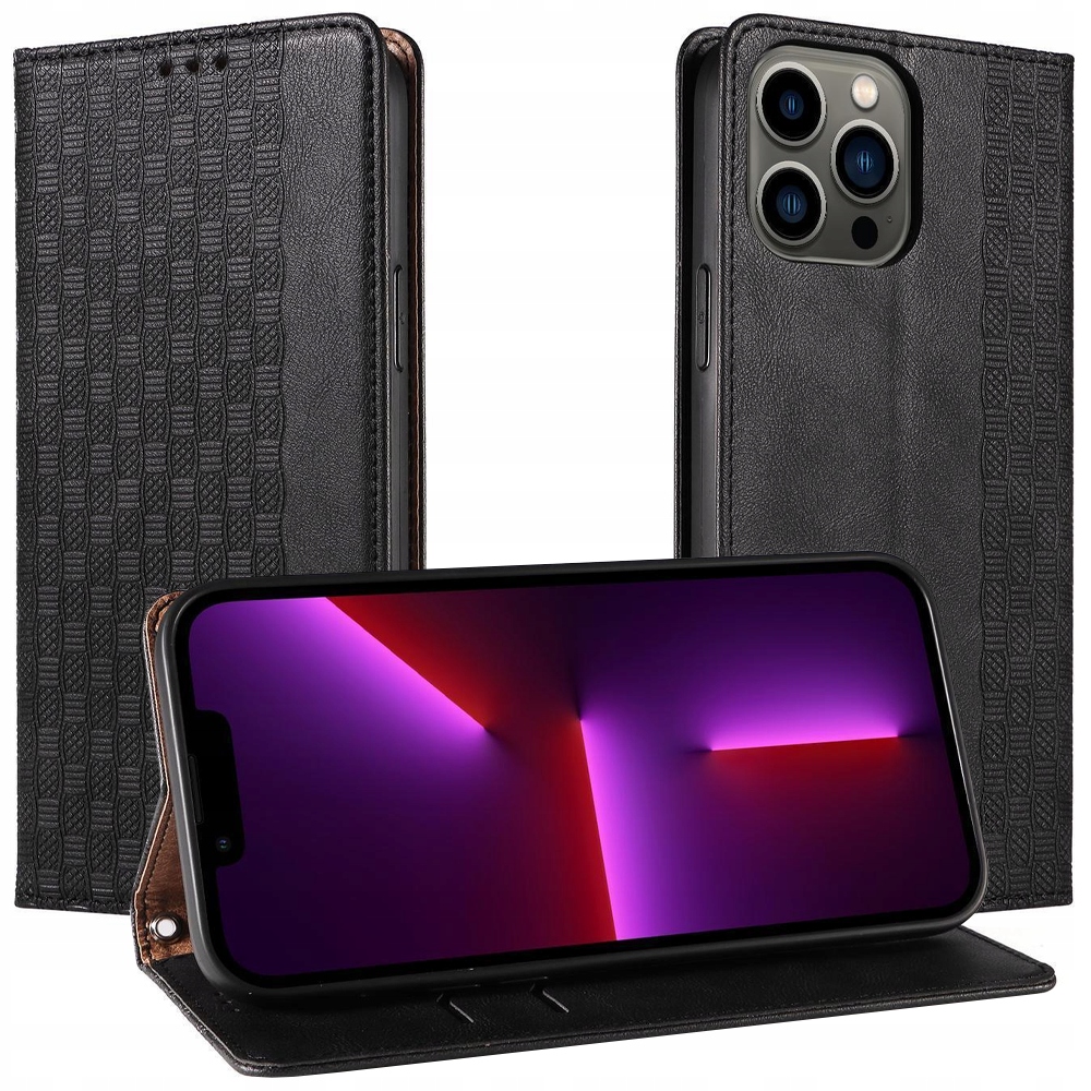 Magnet-schutzhülle Mit Trageband Für Samsung Galaxy S23, Klapphülle, Brieftasche, Mini-lanyard Und Ständer, Schwarz