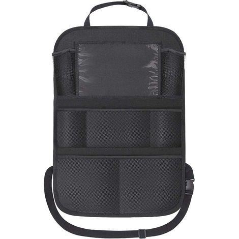 Premium-autositz-organizer [2er-pack] Schwarz Rückenlehnenschutz Mit Tabletfach Wasserabweisend [600d Oxford] Universeller Kindersitz-organizer + Rückenlehne Ohne