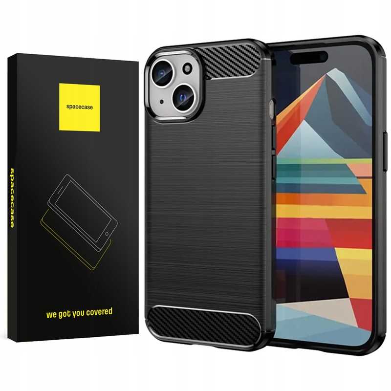 Spacecase Carbon Iphone 15 Plus Schwarz