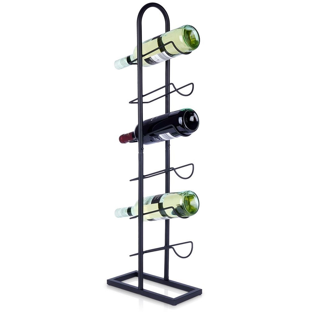 Weinregal Aus Schwarzem Metall, Spirituosenregal, Schrank, Weinregal Für 6 Flaschen