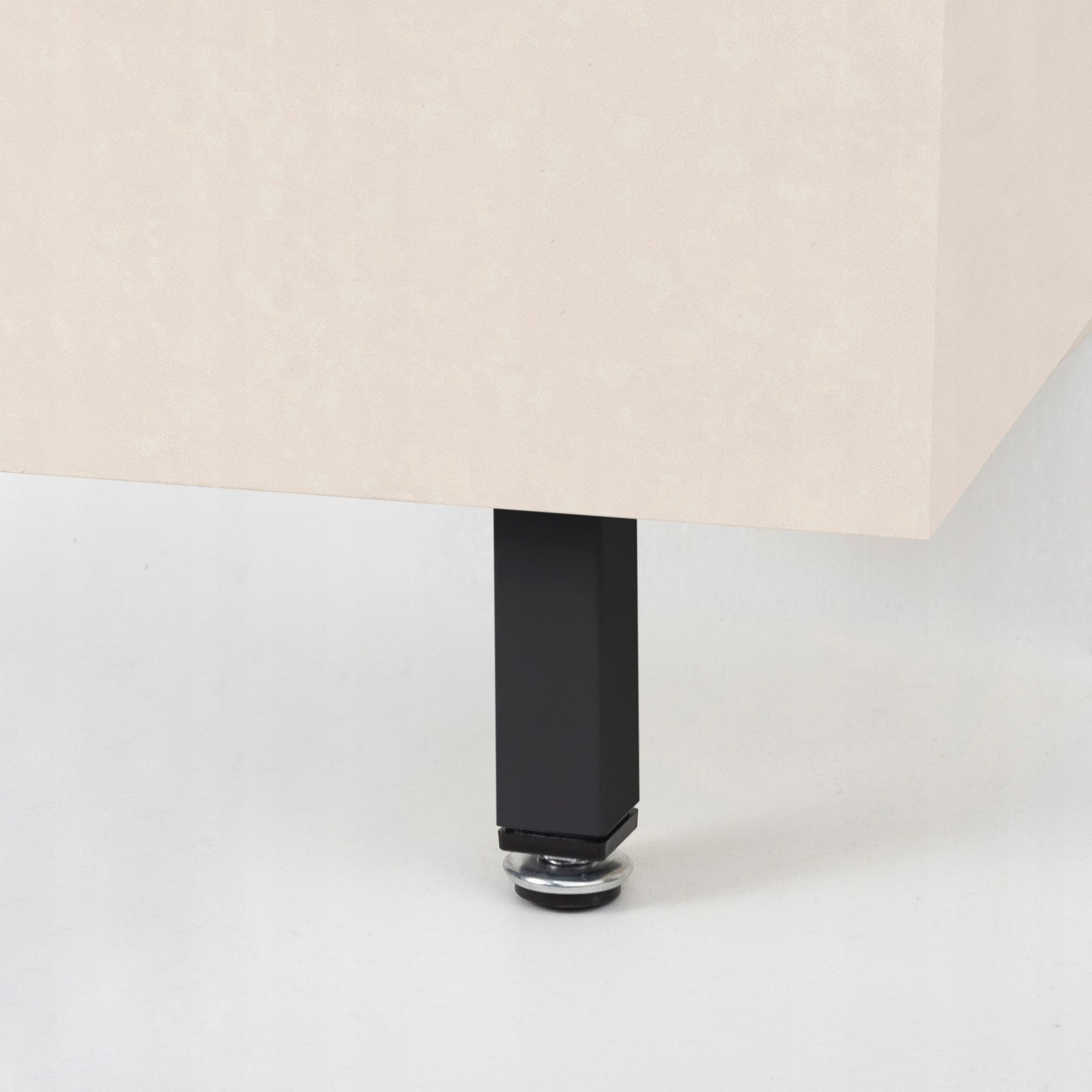 Möbelbein, Schwarz, Verstellbar, Höhe 10 Cm, Für Betten, Sofas, Couches, Kleiderschränke, Aks