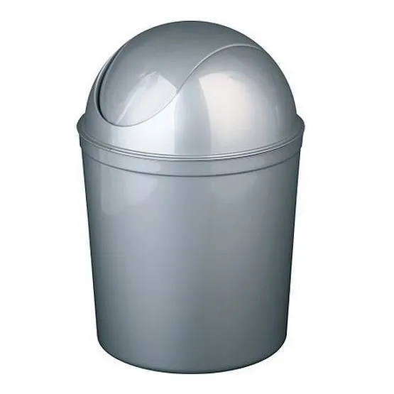 Mülleimer Plast-team Swing Lid 5 Liter Pp Silber