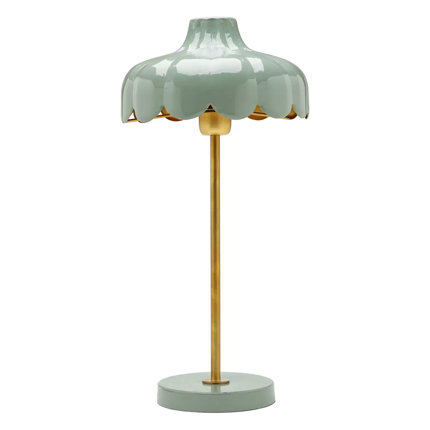 [gebraucht] B-ware Pr Home Wells Tischleuchte Aus Metall Grün/gold Tischlampe Lampe Leuchte Licht