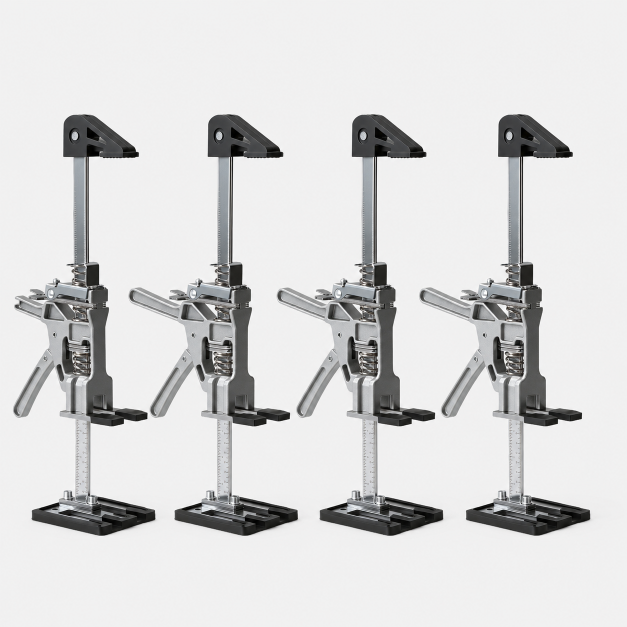 Randaco Möbelheber Set 4 Stück, Verstärkter Montageheber Mit Skala, Fein Einstellbar 0-23 Cm, Für Möbel Und Platten, Bis 150 Kg
