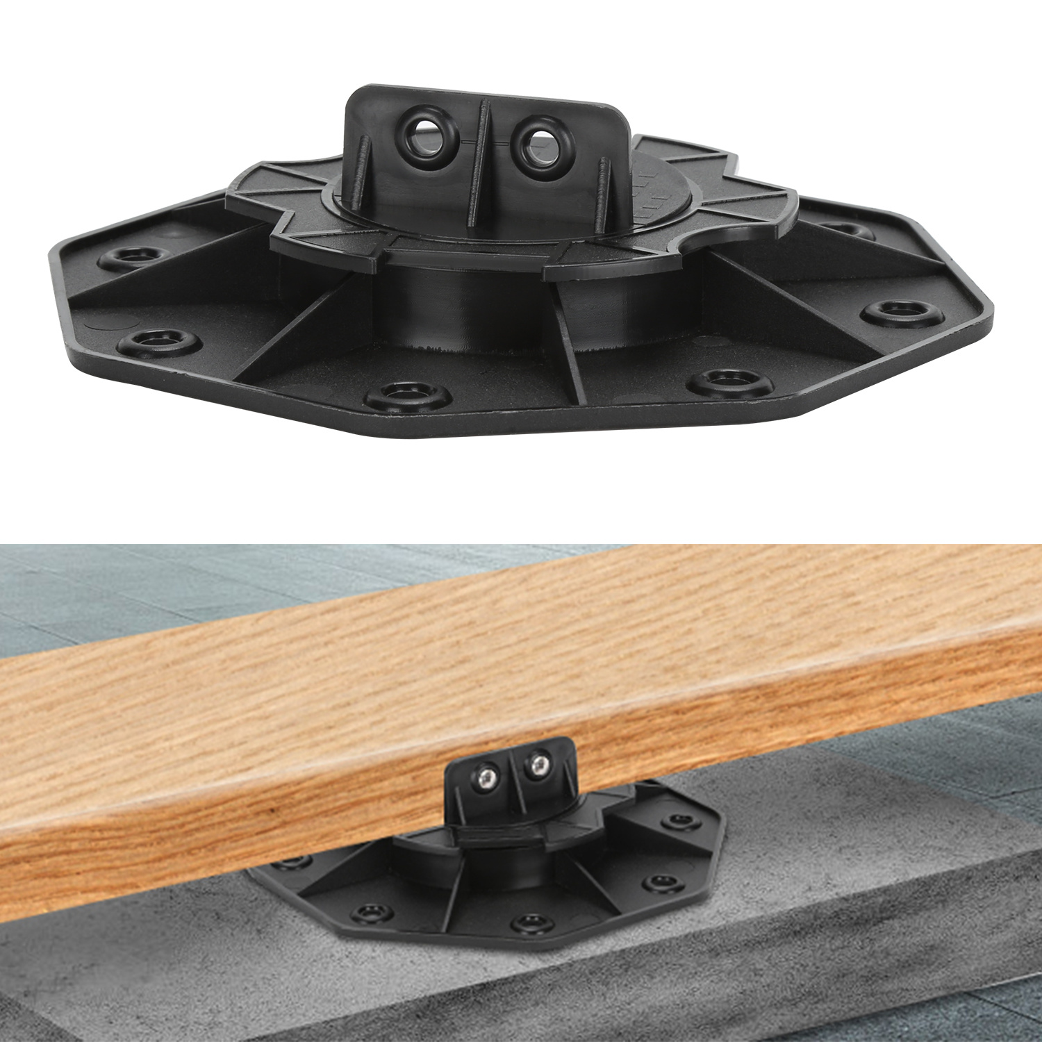 Randaco Stelzlager Höhenverstellbar 50 Stück Stellfuss 18-30mm Plattenlager - Stelzlager Für Terrassenplatten-unterkonstruktion Holz, Wpc Und Stein