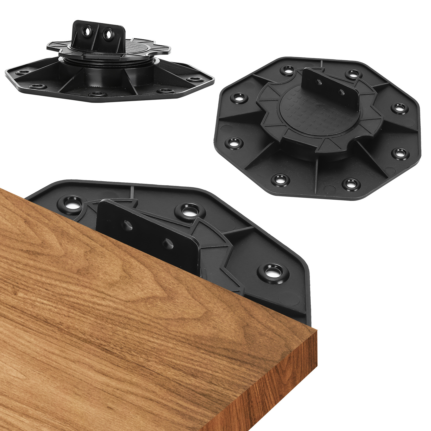 Randaco Stelzlager Höhenverstellbar 100 Stück Stellfuss 18-30mm Plattenlager - Stelzlager Für Terrassenplatten-unterkonstruktion Holz, Wpc Und Stein