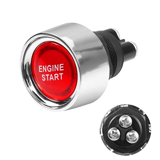 12 V 50 A Universal-druckstart-zündschalter, Start-stopp-taste, Motorschalter, Stromzündung, Ersatz-druckknopfschalter, Led-automotor-start-stopp-taste Für Auto, Wohnmobil, Lkw, Boot, Marine