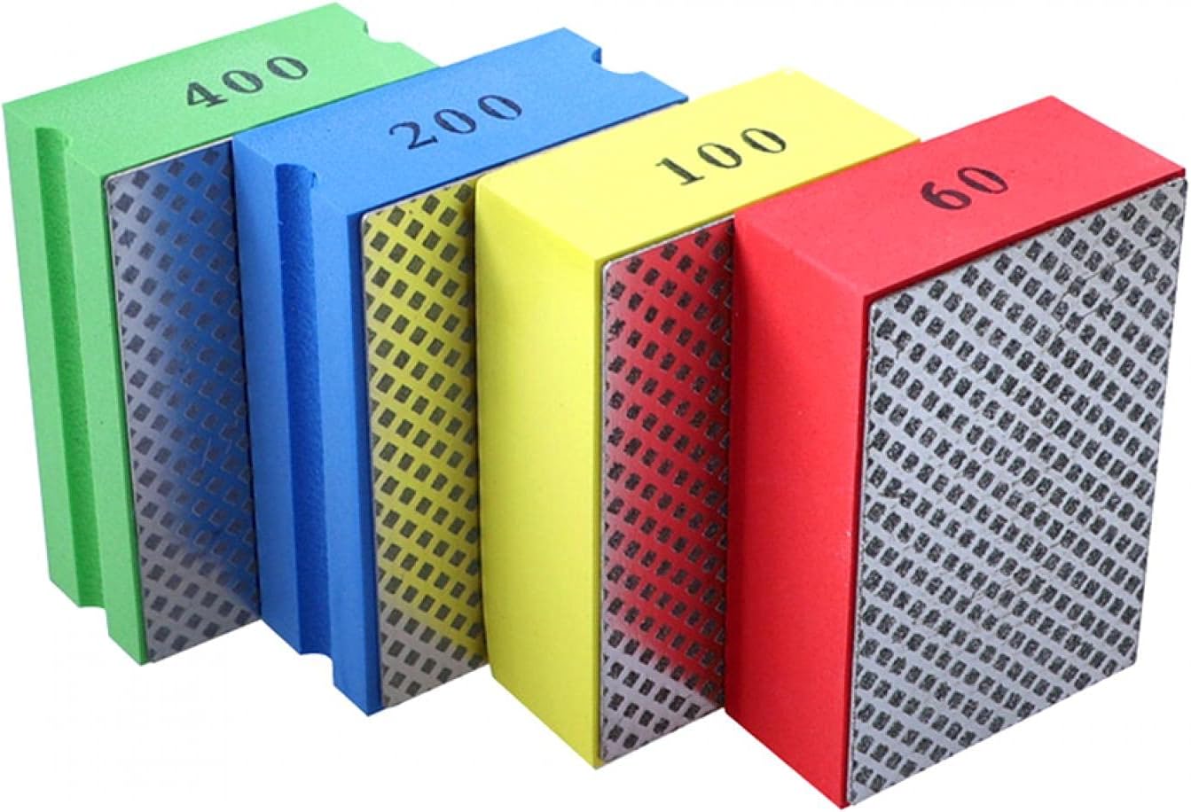 Stück Diamant-handpolierpads Zum Schleifen Von Keramikfliesen, Glasschleifblöcken 60, 100, 200, 400