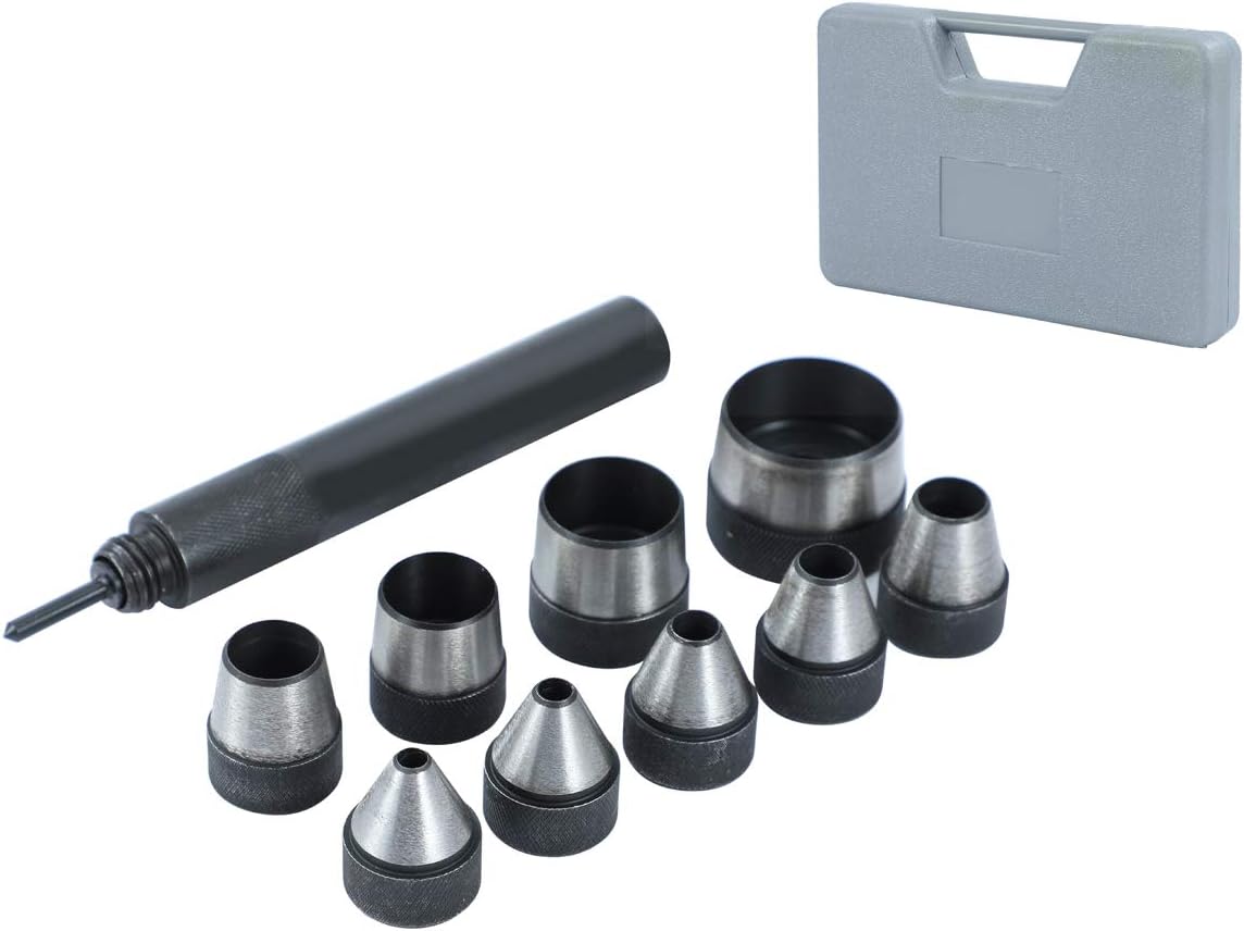 10-teiliges Hohlstanzer-set, Robustes Leder-werkzeugset, Locher Für Gürtel, Gummi, Kartensiegel, Kunststoff, Papier, Uhrenstreifen, 5 Mm – 32 Mm