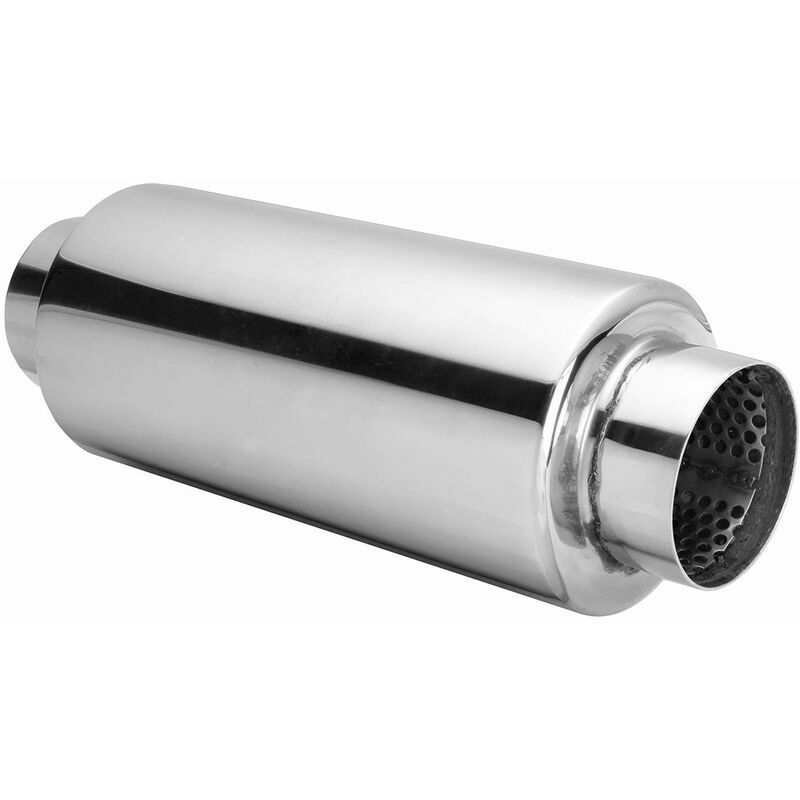 1x Universal-auspuffschalldämpfer 304 Edelstahl 2,5 Zoll Inelt 2,5 Zoll Auslass