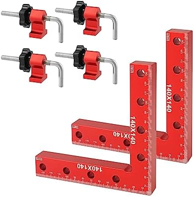 Bringen Sie Ihre Holzbearbeitung Auf Die Nächste Stufe – 2er-pack 90-grad-positionierungshalterungen Aus Aluminiumlegierung Für Schränke, Bilderrahmen Und Kisten (140 Mm)