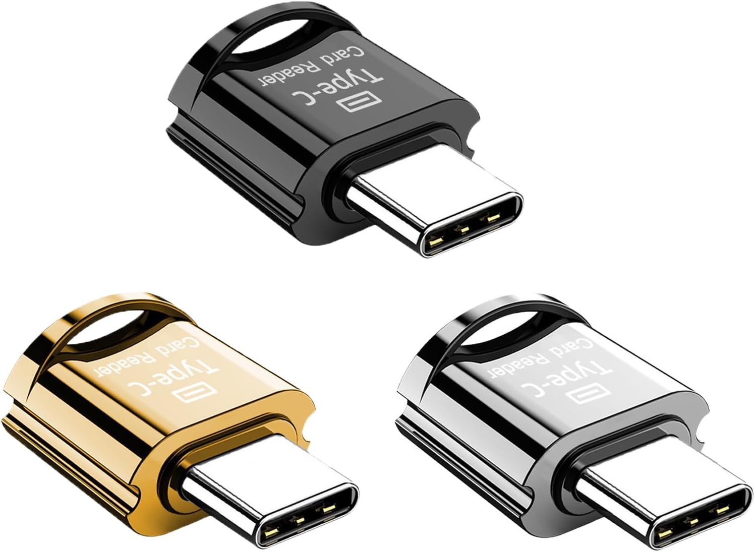 Usb-c-micro-sd-kartenleser, 3er-pack, Tf-karten-/speicherkartenleser-adapter, Tragbare Otg-speicherkarte, Kompatibel Mit Mac, Windows, Lixus, Laptop, Tablet, Android-telefon