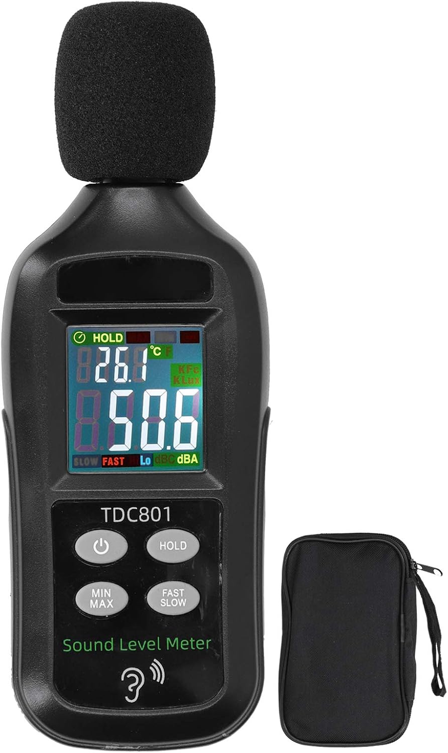Schallpegelmesser, Tdc801 Tragbarer Digitaler Schallpegelmesser 35 Db-135 Db Dezibelmesser Lcd-display Digitaler Schallpegelmesser-monitor