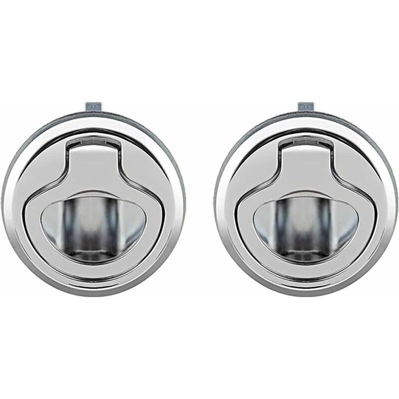 Stück Zinklegierung Flush Hatch Latch, Flush Door Pull Hatch Slam Latch Lock Für Boot Rv, Silber,