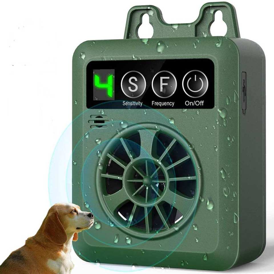 Ultraschall-bellunterdrücker Für Haustiere, Abschreckung Gegen Hundebellen, Anti-bell-schalldämpfer Mit 4 Stärken, Wiederaufladbarer, Selbsterkennender Ultraschall-bellstopper (grün)
