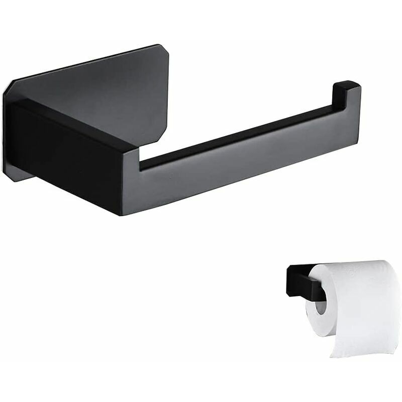 Dachpapierspender Aus Edelstahl, Origineller Wandmontierter Dachpapierspender Ohne Bohren, Schwarzer 3m-kleber, Dachpapierhalter Für Dekoration, Badezimmer, Wc, Küchenzubehör