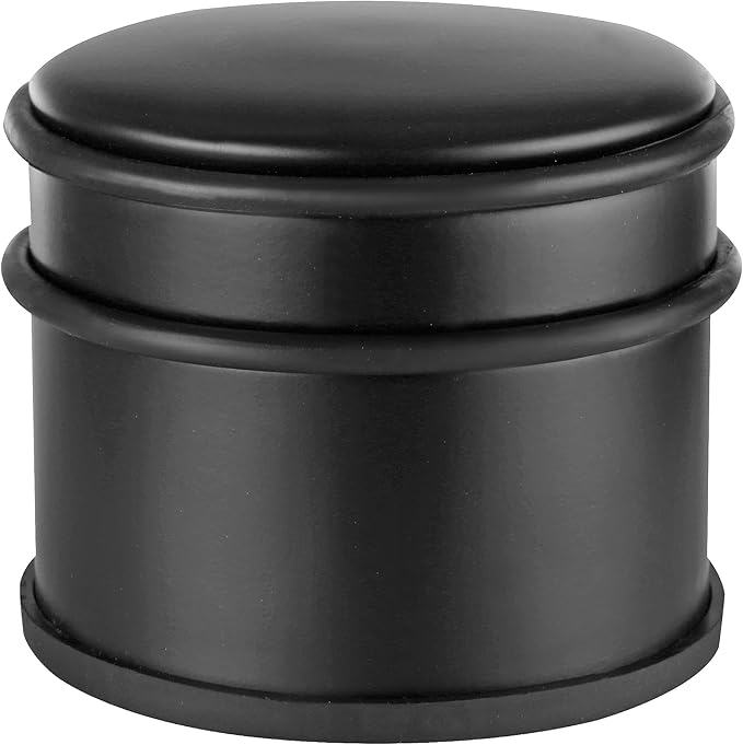 Design Türstopper Schwarz Matt -1,2 Kg Massiv - Premium Türstopper Boden Schwarz In Modernem Design Mit Gummiring Zum Schutz Der Türen - Eleganter Tür Stopper Boden, Türstopper Boden Schwer
