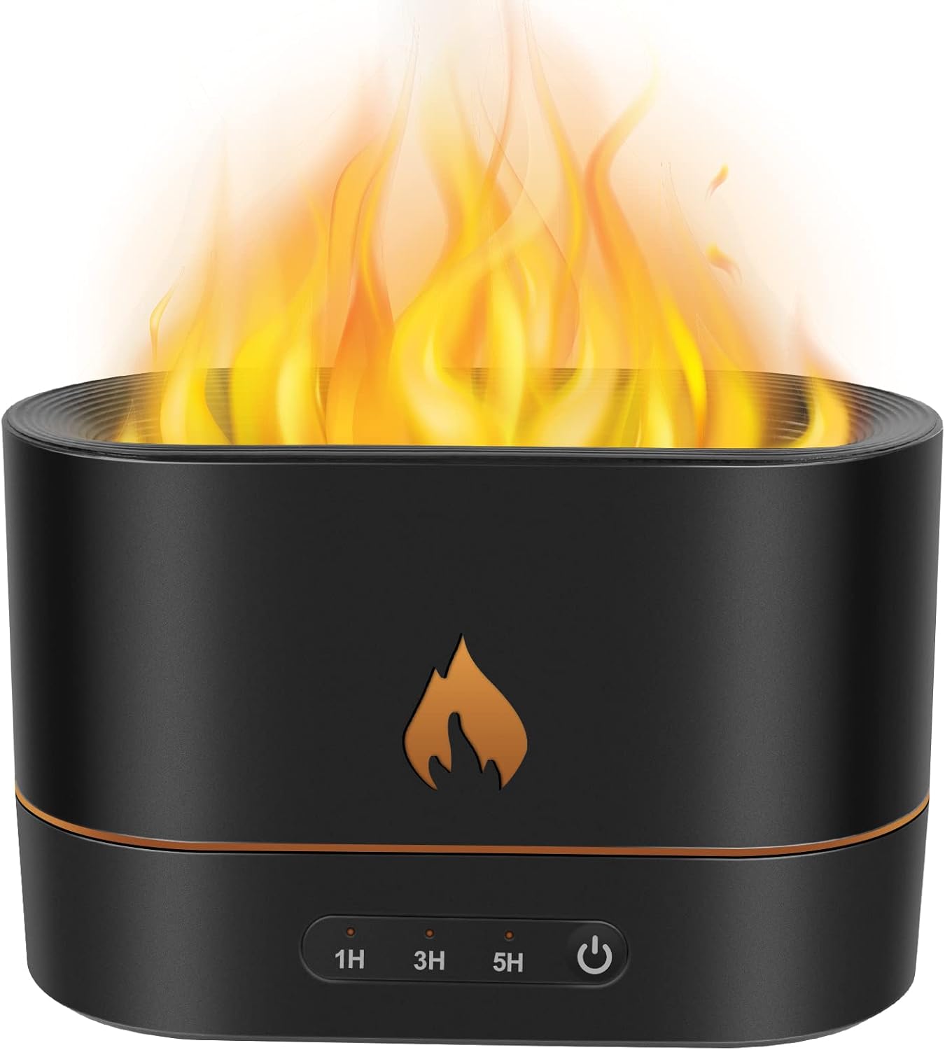 250 Ml Aromadiffusor Für Ätherische Öle Mit Flammeneffekt, 3-in-1 Mit 3 Timern Und Wasserloser Automatischer Abschaltung, Luftbefeuchter Mit 2 Beleuchtungsmodi Für Baby Und Yoga