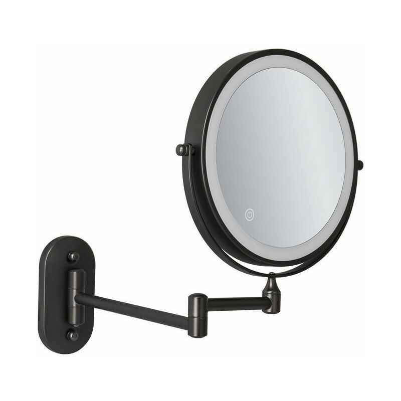 Led-beleuchteter Make-up-spiegel Mit 1-facher/7-facher Vergrößerung, Doppelseitig, Über Usb Wiederaufladbar, Beleuchteter Make-up-kosmetikspiegel, 360 Grad Drehbar, Touch-schalter, Einstellbare Hellig